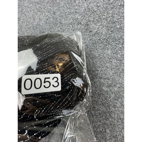 H&M Divided Black Silver Glitter Art Deco Bodycon Mini Dress Open Back US S - Picture 6 of 6